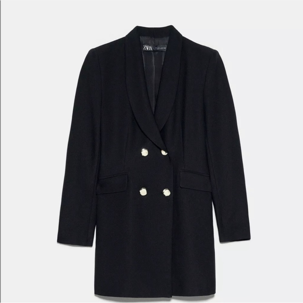 Zara Double Breasted Buttoned Frock Coat
